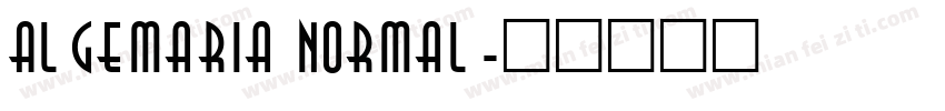 Algemaria Normal字体转换